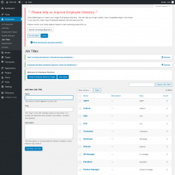 Page screenshot: Employees → Job Titles