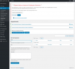 Page screenshot: Employees → Departments
