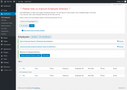 Page screenshot: Employees