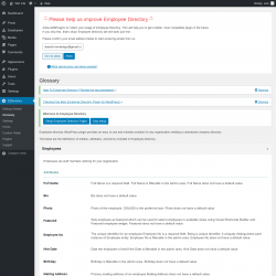 Page screenshot: EDirectory &rarr; Glossary