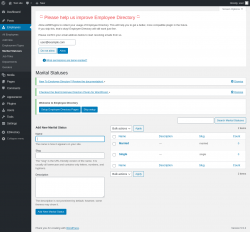 Page screenshot: Employees → Marital Statuses