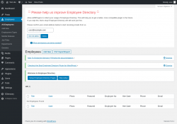 Page screenshot: Employees