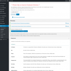 Page screenshot: EDirectory → Glossary