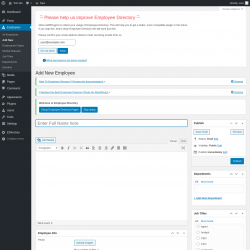 Page screenshot: Employees → Add New