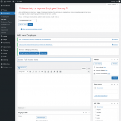 Page screenshot: Employees → Add New