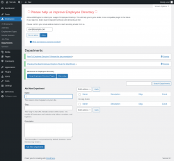 Page screenshot: Employees → Departments