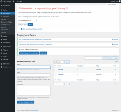 Page screenshot: Employees → Employment Types