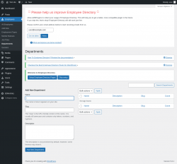 Page screenshot: Employees → Departments