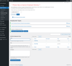Page screenshot: Employees → Employment Types