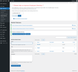 Page screenshot: Employees → Marital Statuses