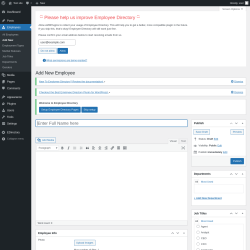 Page screenshot: Employees → Add New