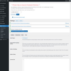 Page screenshot: EDirectory → Settings → Tools