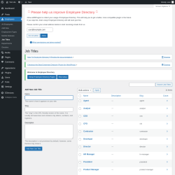 Page screenshot: Employees → Job Titles