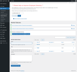Page screenshot: Employees → Marital Statuses