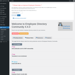 Page screenshot: EDirectory → Release Notes