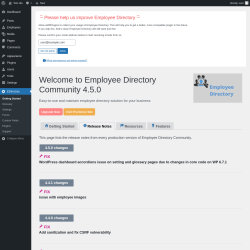 Page screenshot: EDirectory → Release Notes