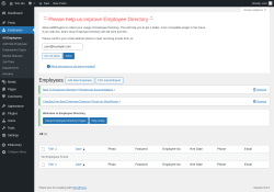 Page screenshot: Employees