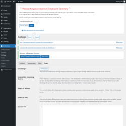 Page screenshot: EDirectory → Settings → Tools