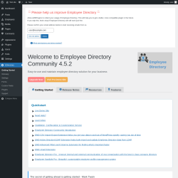 Page screenshot: Getting Started ‹ Test site — WordPress