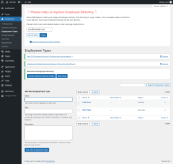 Page screenshot: Employees &rarr; Employment Types
