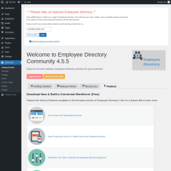 Page screenshot: EDirectory &rarr; Features