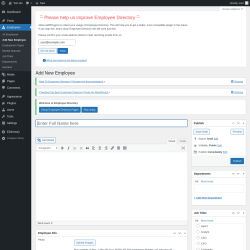 Page screenshot: Employees &rarr; Add New Employee