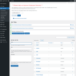 Page screenshot: Employees &rarr; Job Titles