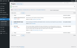 Page screenshot: Plugins ‹ Test site — WordPress