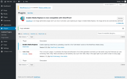Page screenshot: Plugins &lsaquo; Test site &mdash; WordPress