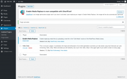 Page screenshot: Plugins &lsaquo; Test site &mdash; WordPress