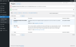 Page screenshot: Plugins ‹ Test site — WordPress