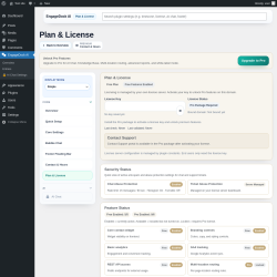 Page screenshot: EngageDock AI &rarr; Plan & License