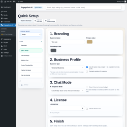 Page screenshot: EngageDock AI &rarr; Quick Setup