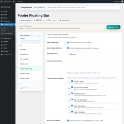 Page screenshot: EngageDock AI &rarr; Footer Floating Bar