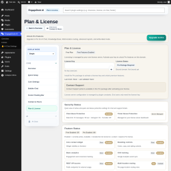 Page screenshot: EngageDock AI &rarr; Plan & License