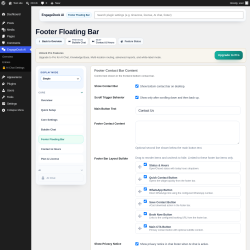 Page screenshot: EngageDock AI &rarr; Footer Floating Bar