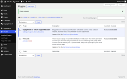 Page screenshot: Plugins &lsaquo; Test site &mdash; WordPress
