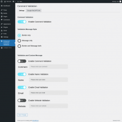 Page screenshot: Enhanced Comment Validation