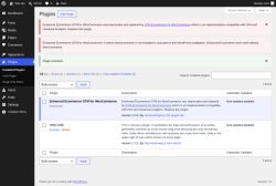 Page screenshot: Plugins &lsaquo; Test site &mdash; WordPress
