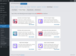 Page screenshot: CM Tooltip Glossary → Related Plugins → Premium Plugins