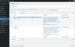 Page screenshot: Plugins &lsaquo; Test site &mdash; WordPress