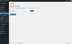 Page screenshot: EntGenAI Options &rarr; Config