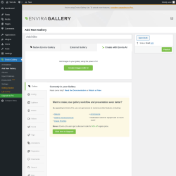 Page screenshot: Envira Gallery → Add New Gallery → 
		Create with Envira AI
	