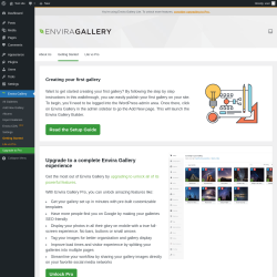 Page screenshot: Envira Gallery &rarr;  Getting Started