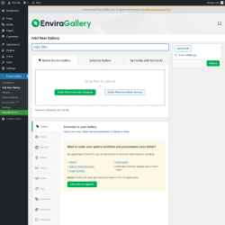 Page screenshot: Envira Gallery &rarr; Add New Gallery