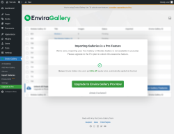 Page screenshot: Envira Gallery &rarr; Import Galleries