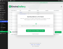 Page screenshot: Envira Gallery &rarr; Import Galleries