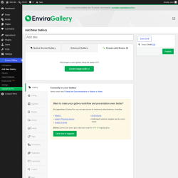 Page screenshot: Envira Gallery &rarr; Add New Gallery &rarr; 
		Create with Envira AI
	