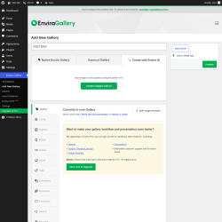 Page screenshot: Envira Gallery &rarr; Add New Gallery &rarr; 
		Create with Envira AI
	