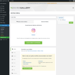 Page screenshot: Envira Gallery &rarr; Add New &rarr; 
		External Gallery
	